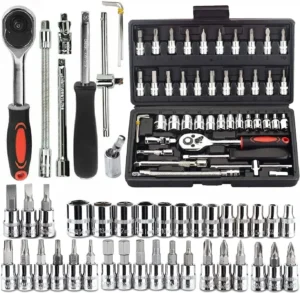 ED EXDAS 46-Piece Car Repair Socket Set with Spanner Tools