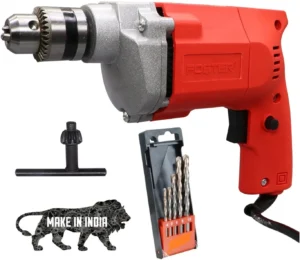 FOSTER Electric Hand Drill Machine 400W – 2600 RPM with 5 Bits Set