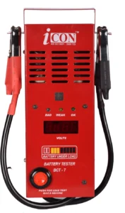 ICON BCT-7 Digital Car Battery Tester – Load Testing Device with Timer