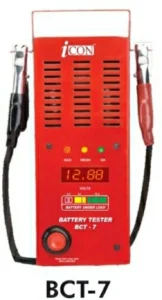 ICON BCT-7 Digital Car Battery Tester – Load Testing Device with Timer Contro